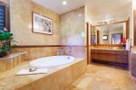 The remodeled master bath is truly heavenly